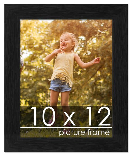 10x12 Minimalist Picture Frame with UV-Resistant Acrylic & Acid Free Backing, Available in 6 Finishes - Black, Brown, Silver, Grey, Natural, and White